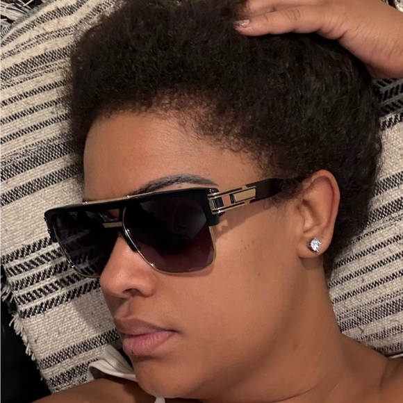 Vintage DITA Black and Gold Luxury Designer Sunglasses Men Rick Ross
